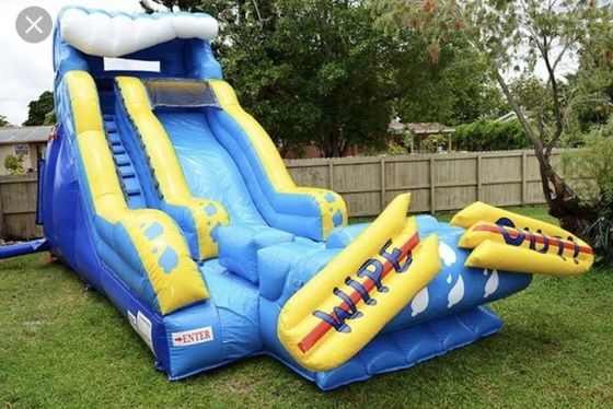 Giant Blow Up Water Slide / Children'S Inflatable Slides Easy Storage