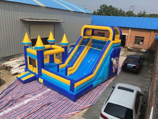 Giant Bounce House Wet Or Dry Combo No Color Fading No Scratch Long Service Life